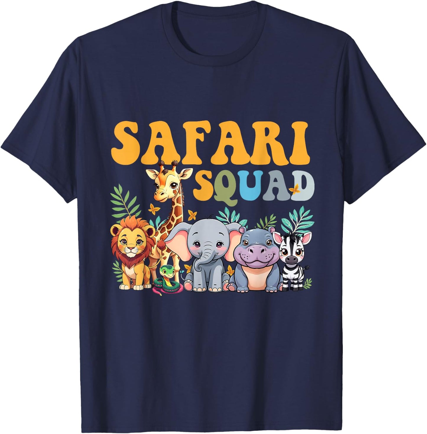 Safari Squad Zoo Jungle Animal Birthday Family Matching T-Shirt - T-Shirt | Navy