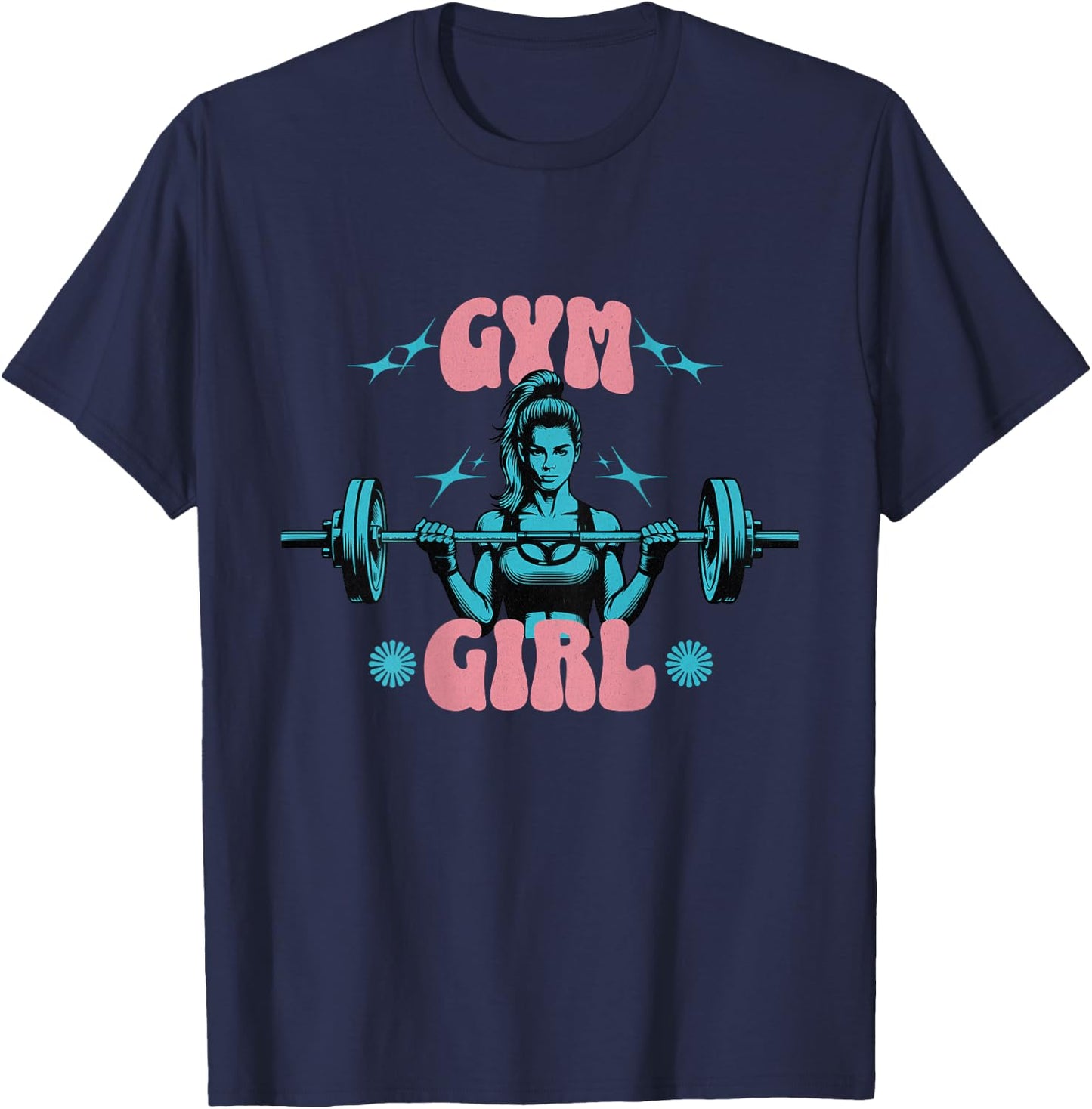 Gym Girl Fitness workout Gym Wear T-Shirt - T-Shirt | Navy