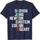 Autism Awareness Darwin Jung Newton Einstein Edison Mozart T-Shirt - T-Shirt | Navy