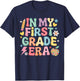 In My First Grade Era Girl Back To School 1st Grade Teacher T-Shirt - T-Shirt | Navy