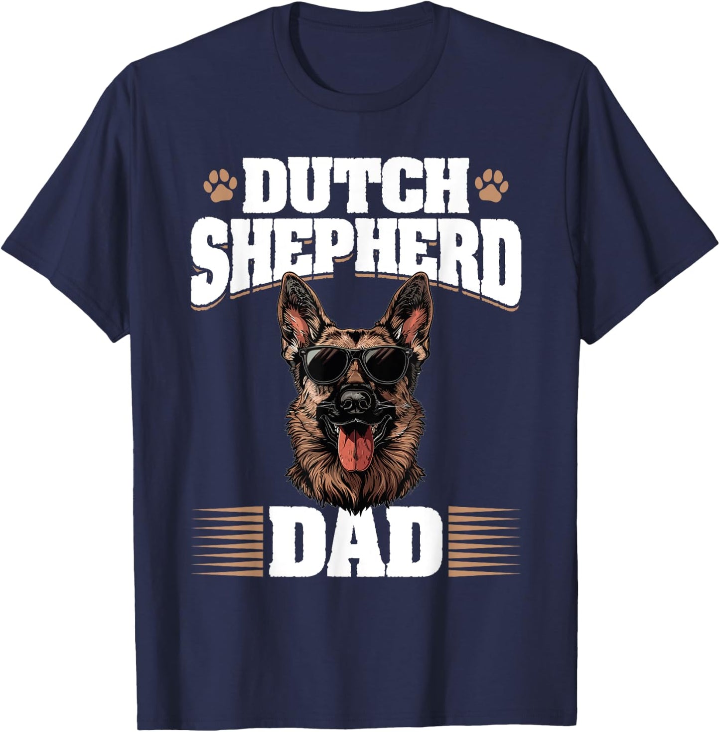 Dutch Shepherd Dog Breed Dutch Shepherd Dad Women Kids T-Shirt - T-Shirt | Navy