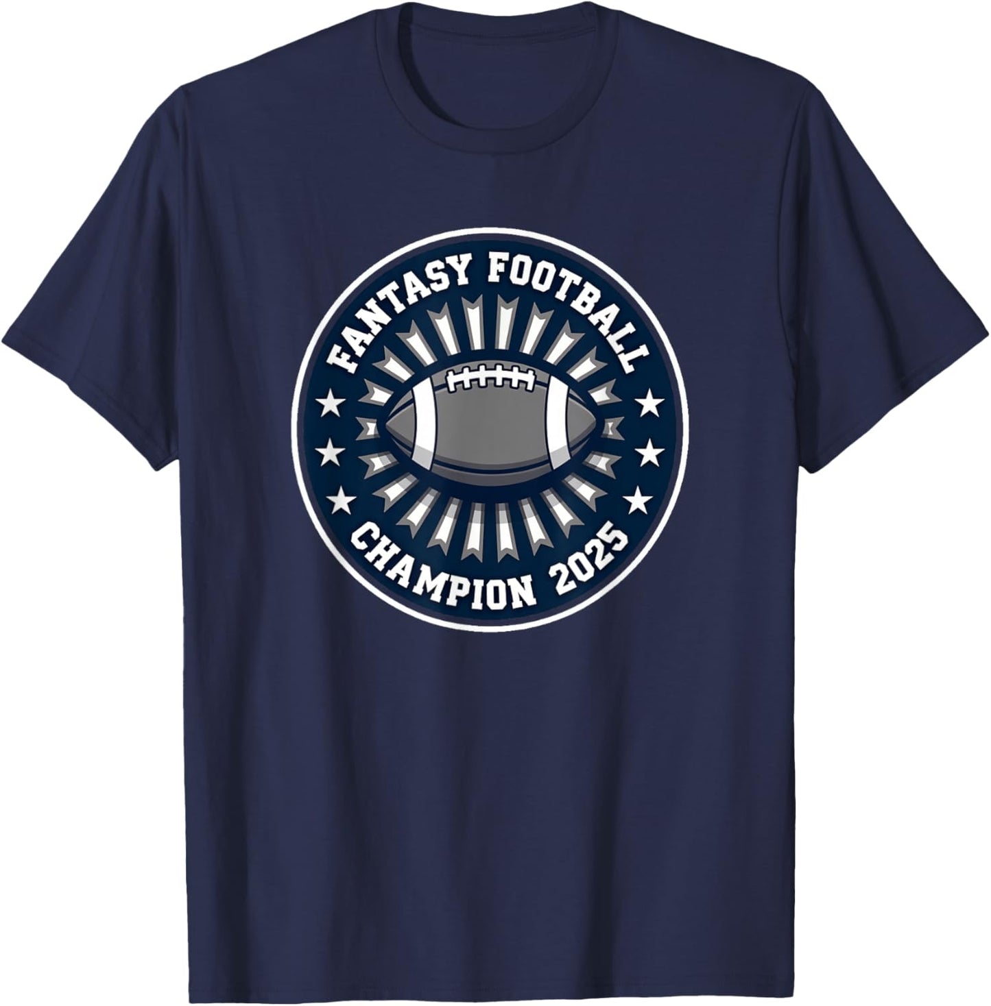Fantasy Football Champion 2025 Fantasy Football T-Shirt - T-Shirt | Navy