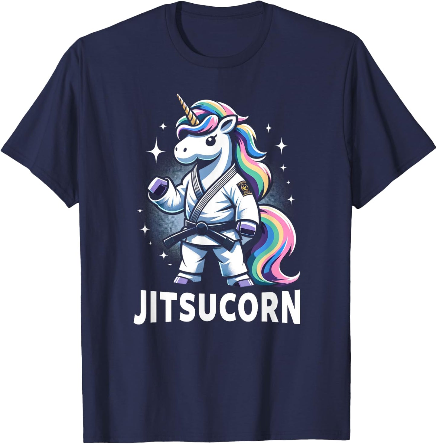 Funny Self Defense BJJ Shirt Cute Unicorn Jiu Jitsu T-Shirt - T-Shirt | Navy