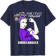 Crohns Disease Warrior Unbreakable Shirt Awareness Gift T-Shirt - T-Shirt | Navy