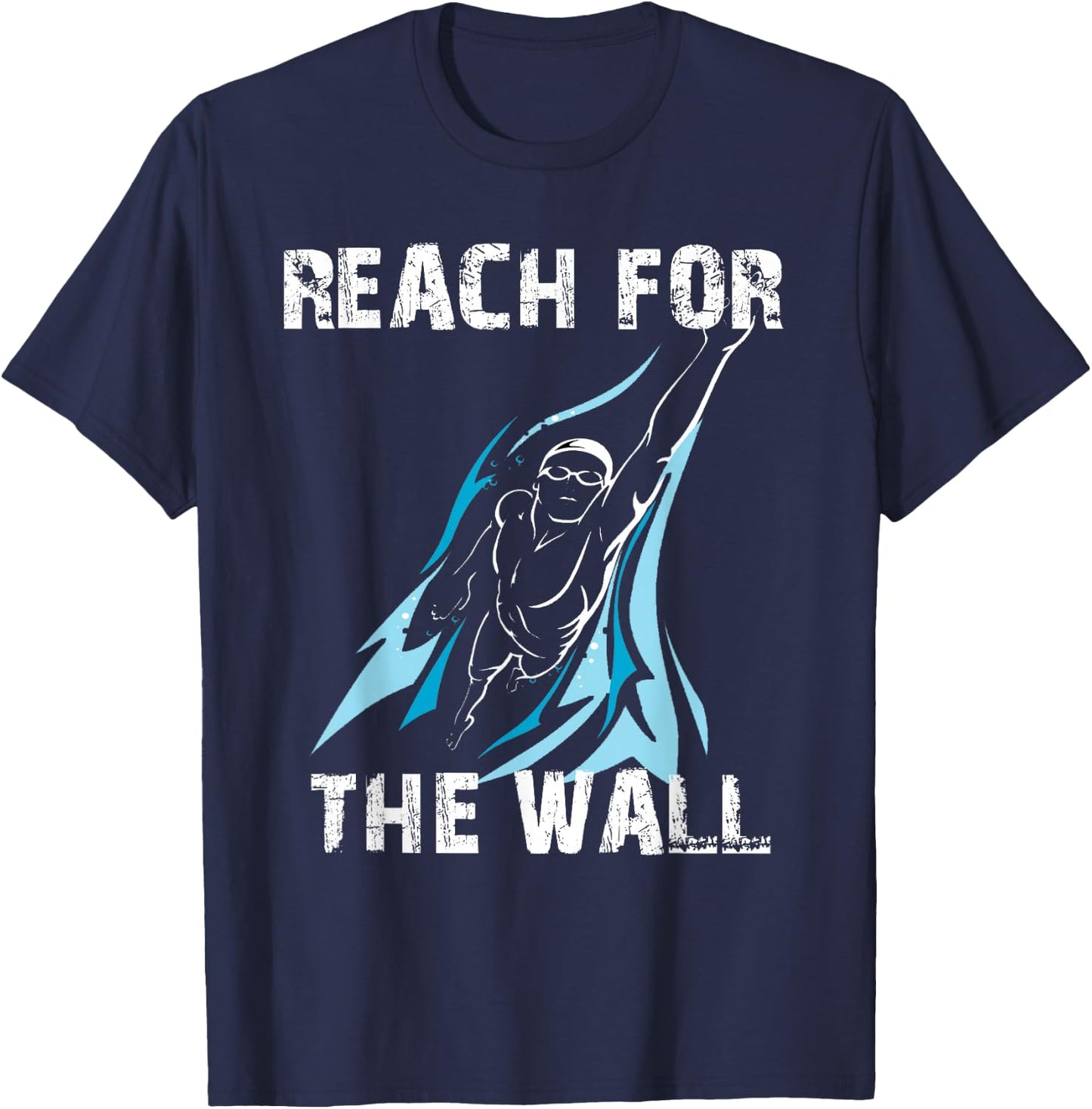 Boys Reach for the Wall Swimmers Swim Meet PB Tryout T-Shirt - T-Shirt | Navy