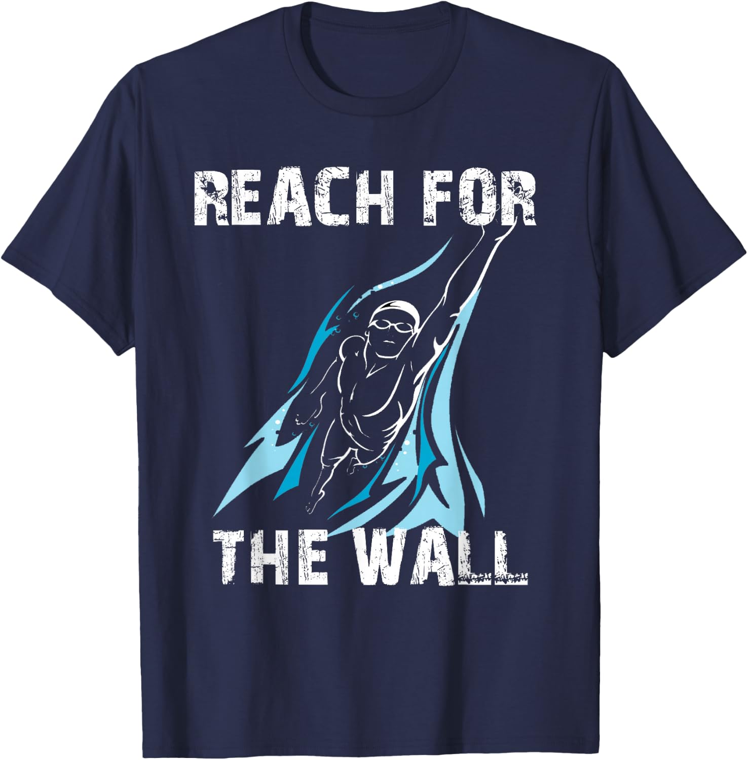 Boys Reach for the Wall Swimmers Swim Meet PB Tryout T-Shirt - T-Shirt | Navy