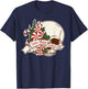 Sorta Merry Sorta Scary Skull Christmas Peppermint Candy T-Shirt - T-Shirt | Navy