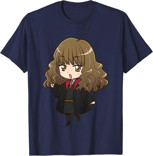 Kids Harry Potter Hermione Granger Anime Style Portrait T-Shirt - T-Shirt | Navy