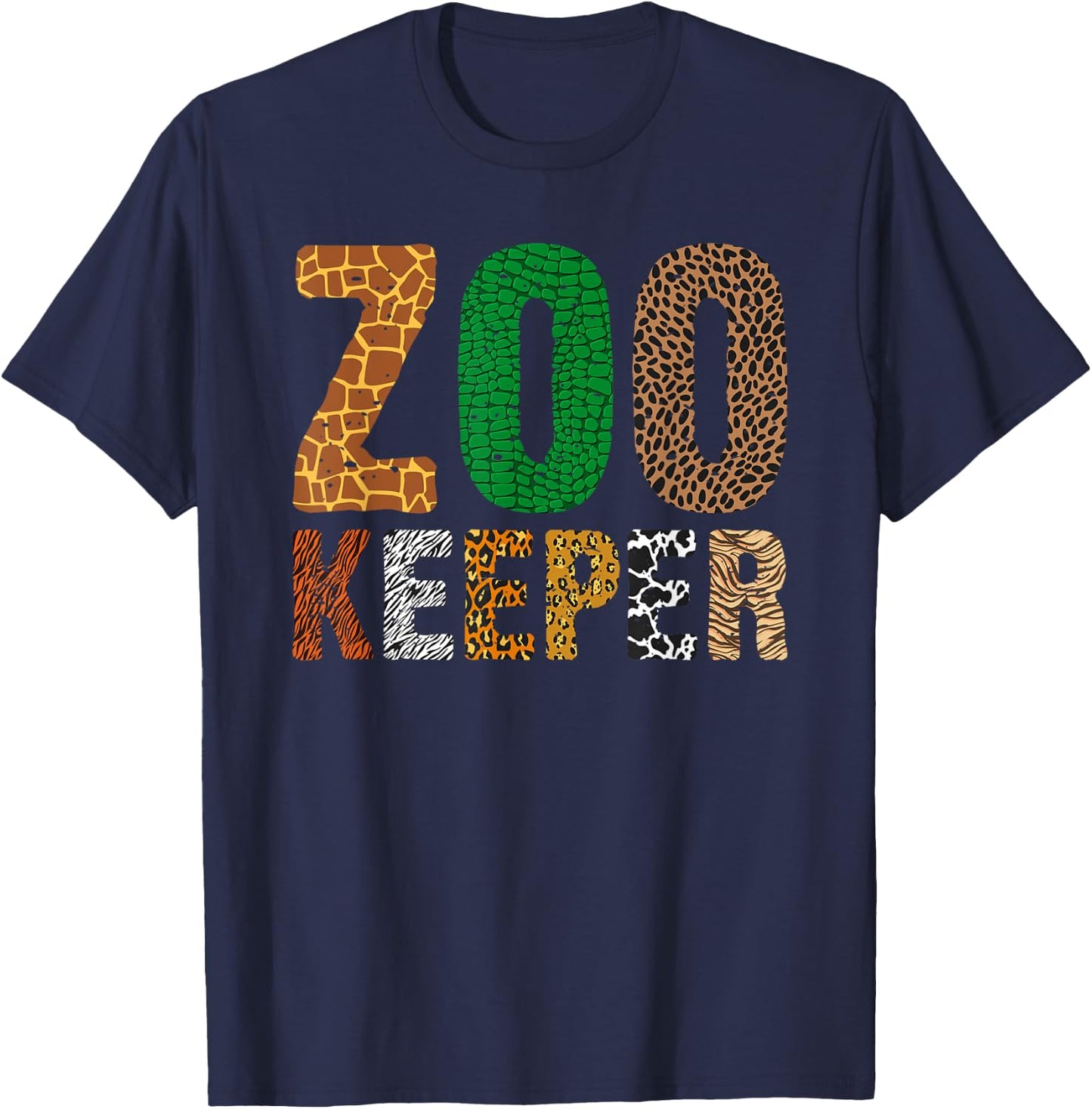 Funny Zoo Keeper Art Women Kids Africa Zookeeper T-Shirt - T-Shirt | Navy