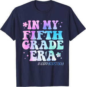 In My Fifth Grade Era Back to School 5th Grade Teachers Kids T-Shirt - T-Shirt | Navy