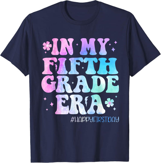 In My Fifth Grade Era Back to School 5th Grade Teachers Kids T-Shirt - T-Shirt | Navy