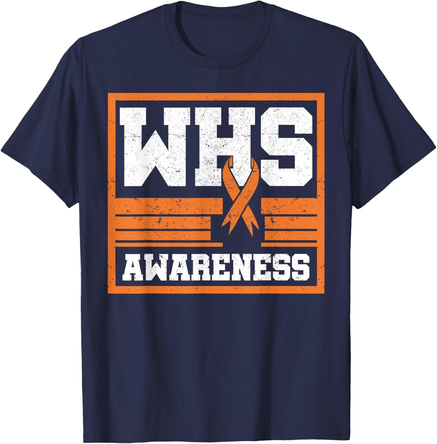 Wolf–Hirschhorn Syndrome Awareness Ribbon WHS Advoccate T-Shirt - T-Shirt | Navy