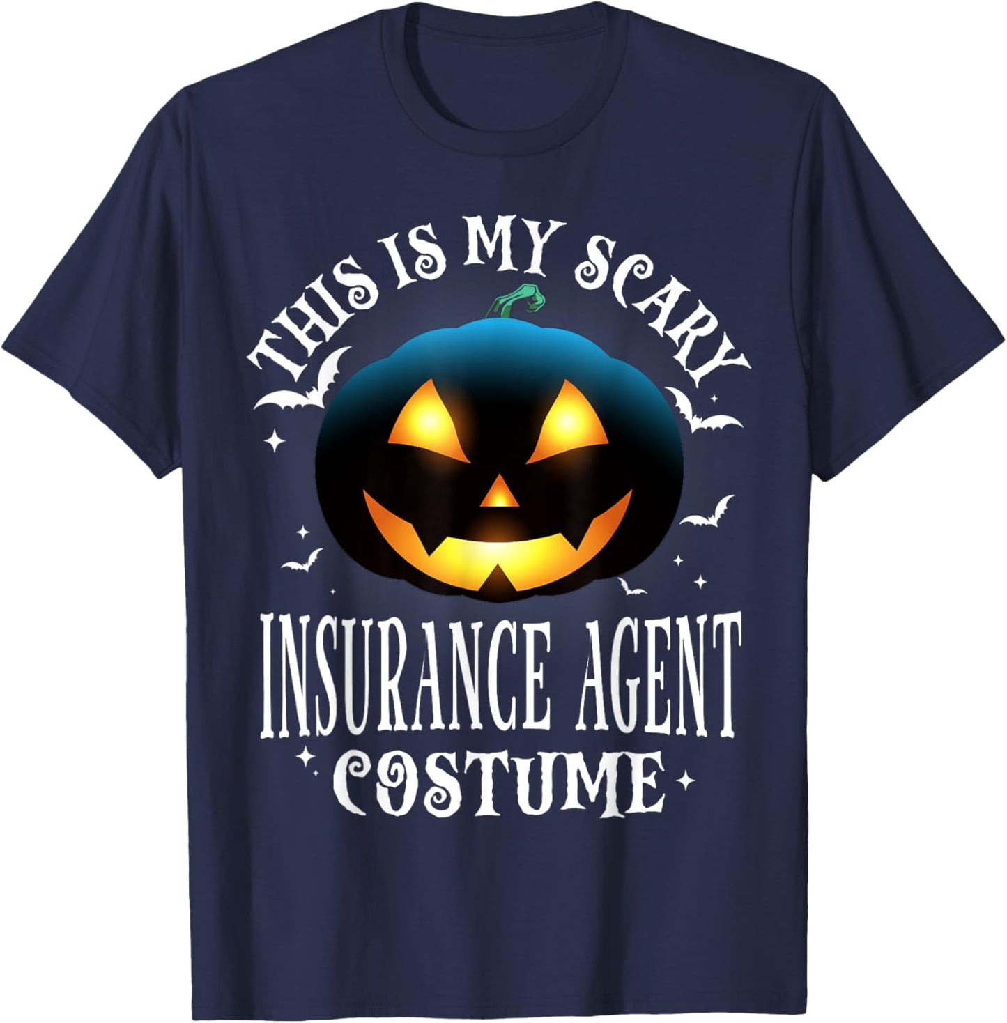 Insurance Agent Halloween Matching Pajama Costume T-Shirt - T-Shirt | Navy