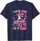 I Wear Pink For My Aunt Breast Cancer Awareness Dinosaur Kid T-Shirt - T-Shirt | Navy