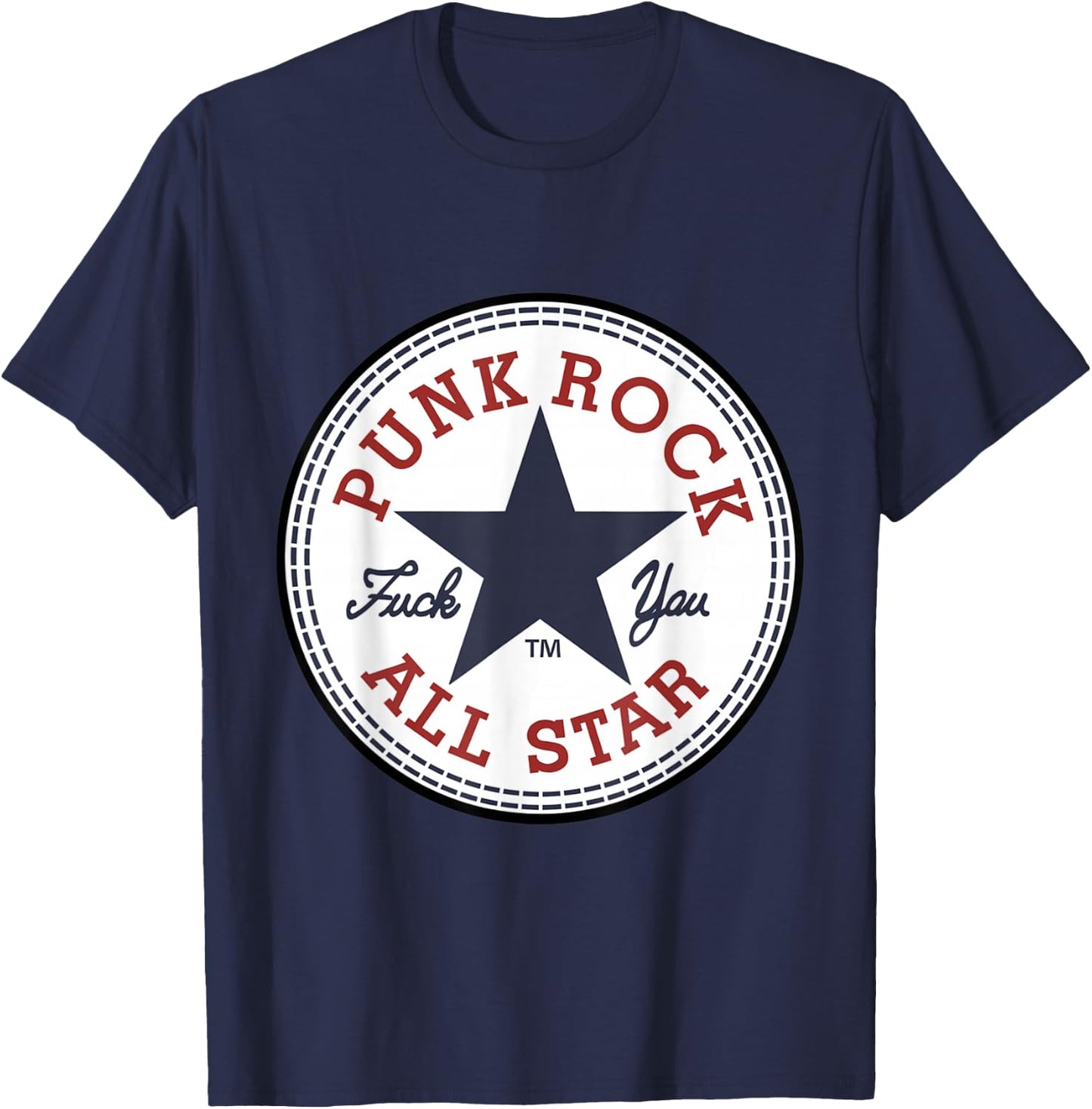 Punk Rock All Star, Punk Rock T-Shirt - T-Shirt | Navy