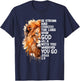 Christian Bible Verse Lion Of Judah Jesus God T-Shirt - T-Shirt | Navy
