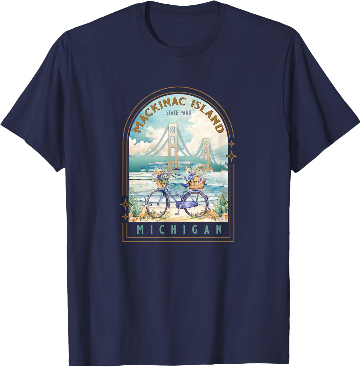 Mackinac Island State Park Michigan USA Lake Huron Souvenir T-Shirt - T-Shirt | Navy