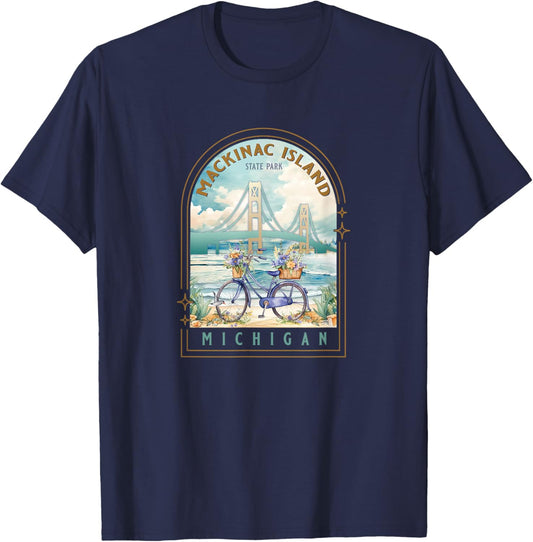 Mackinac Island State Park Michigan USA Lake Huron Souvenir T-Shirt - T-Shirt | Navy