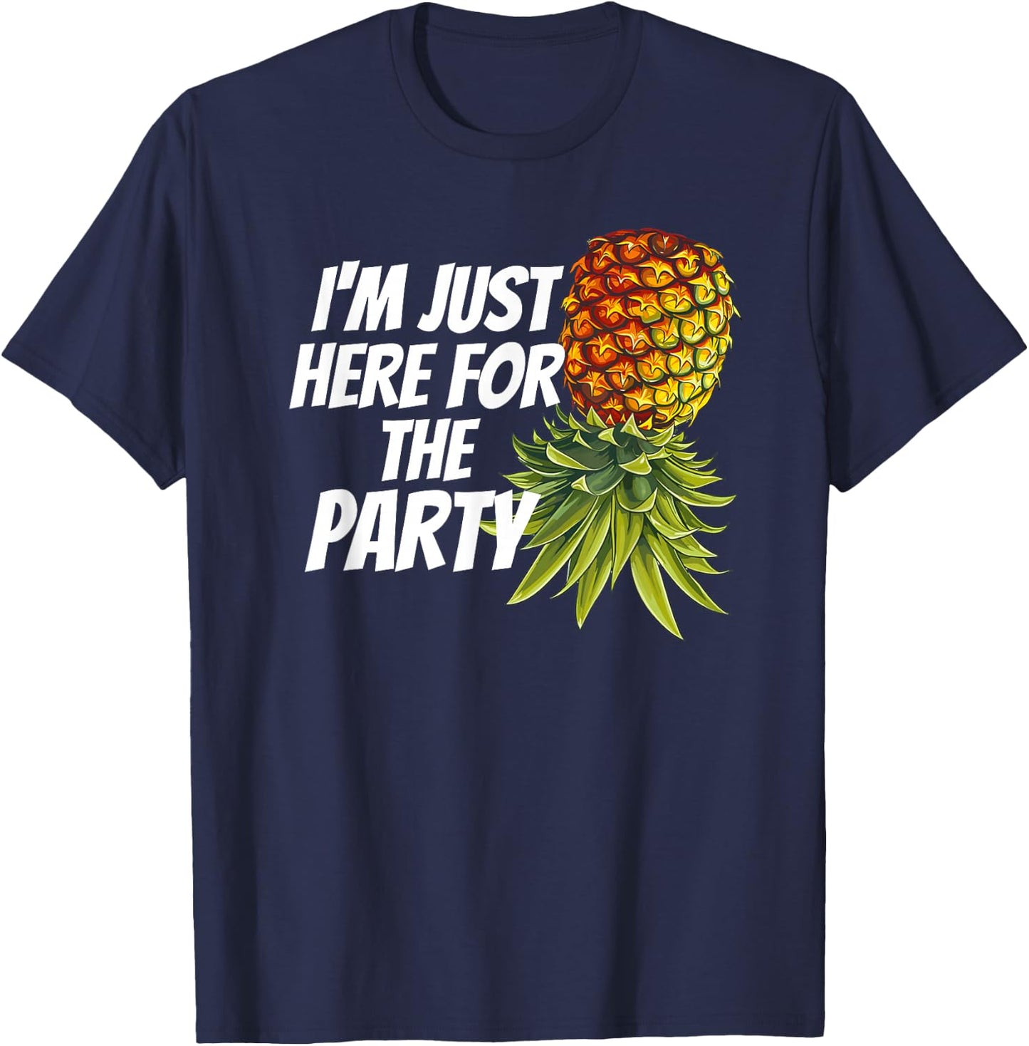 Swinger Pineapple Party Funny Bachelor Embarrassing Airport T-Shirt - T-Shirt | Navy