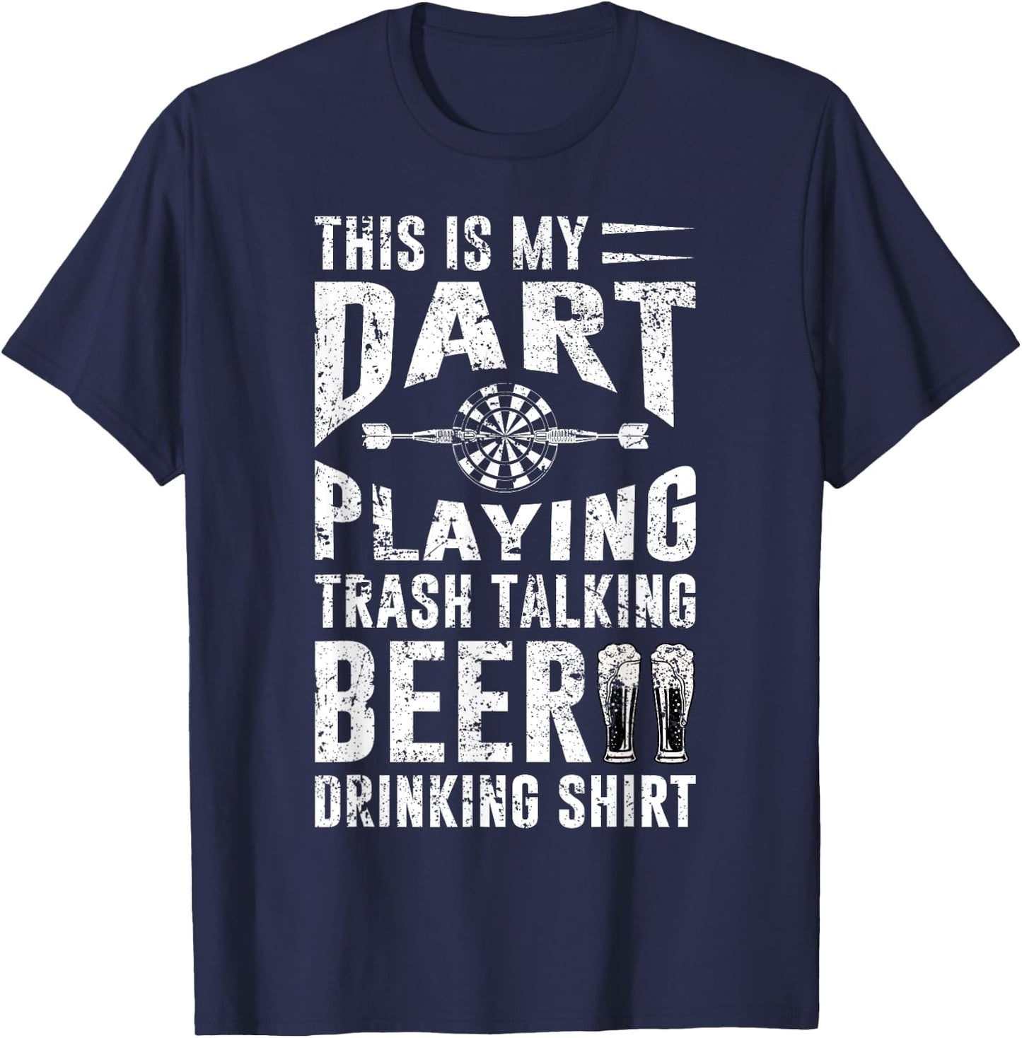 This is My Dart Playing Trash Funny Dart Lover Player Saying T-Shirt - T-Shirt | Navy
