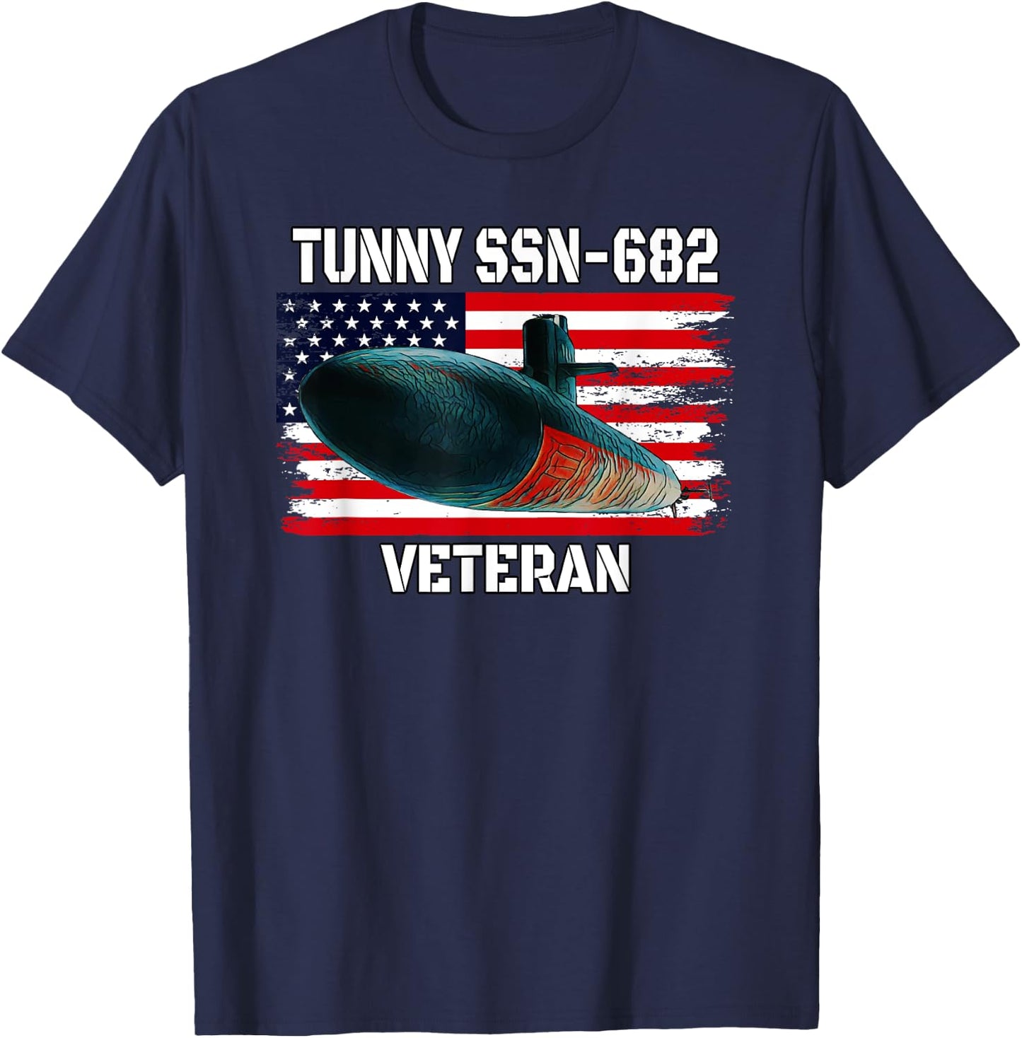 Submarine USS Tunny SSN-682 Veteran Grandfather Dad Son T-Shirt - T-Shirt | Navy