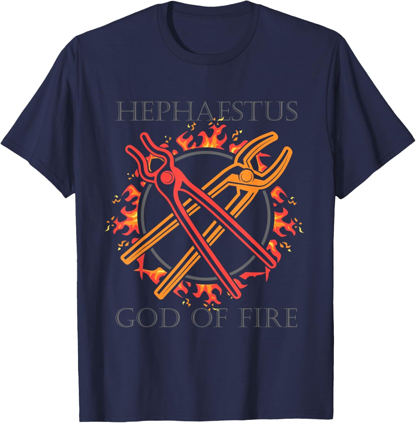 Gods of Olymp or Hephaestus God of Fire or Ancient Greek God T-Shirt - T-Shirt | Navy