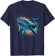 Blue Whale Men Woman Colorful Watercolor Blue Whale T-Shirt - T-Shirt | Navy