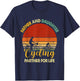 Retro Father Daughter Cycling Partner For Life Fathers Day T-Shirt - T-Shirt | Navy