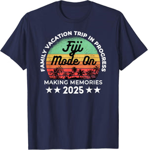 Cruise Squad Fiji Oceania Vacation , -Adults/Kids, Black, Small, Short Sleeve, Retro/Vintage, , Family/Friends/Group T-Shirt - T-Shirt | Navy