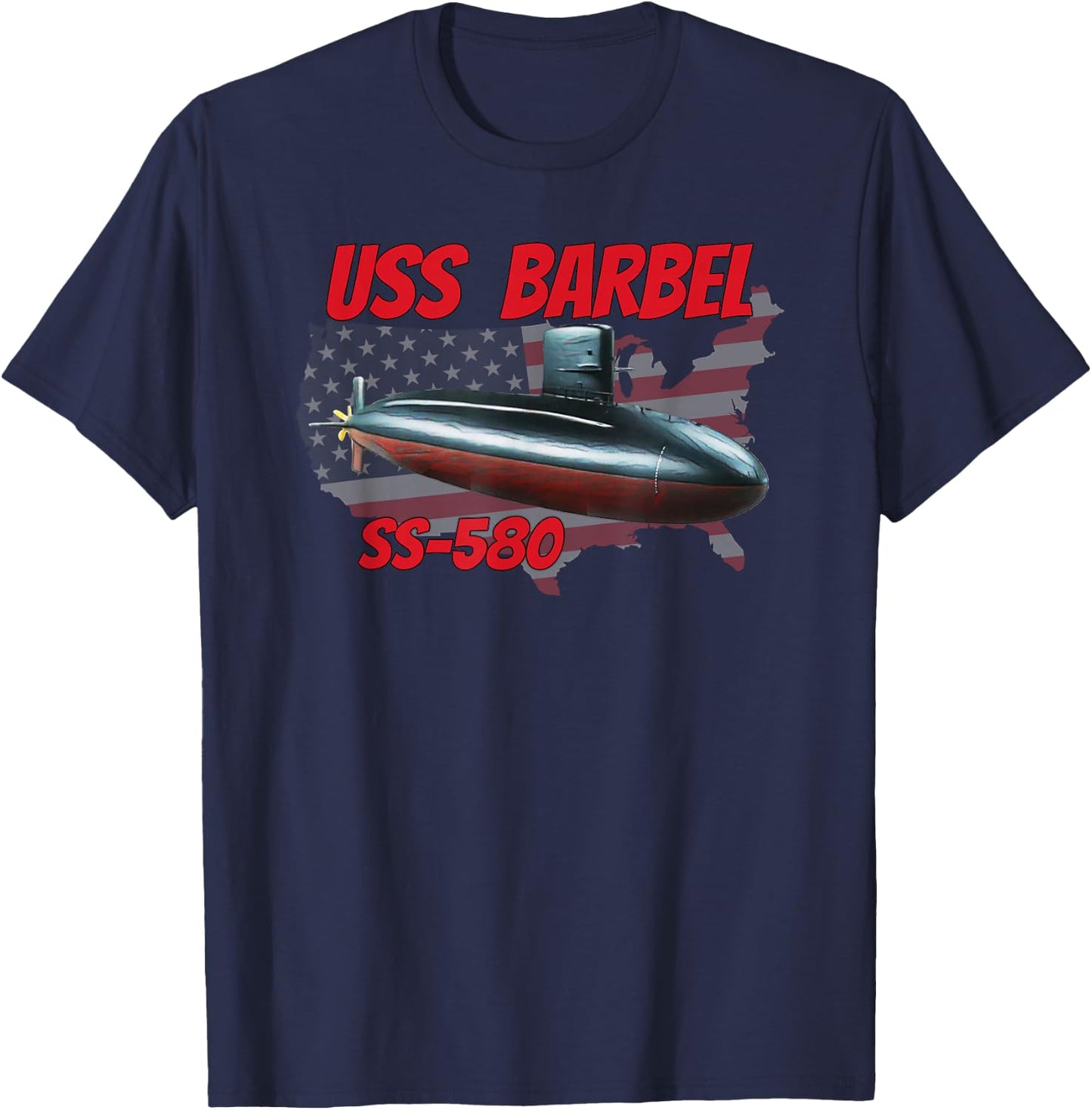 USS Barbel SS-580 Submarine Veterans Day Father Grandpa Dad T-Shirt - T-Shirt | Navy