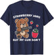 Strawberry Jams But My Gun Don't Funny Teddy Bear Lover T-Shirt - T-Shirt | Navy