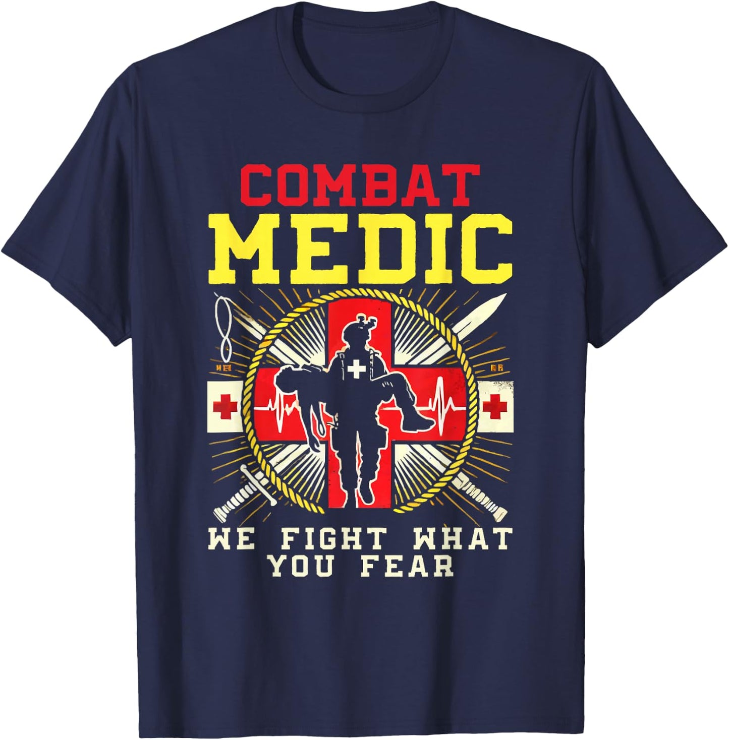 Combat Medic First Aid Field Medic Military T-Shirt - T-Shirt | Navy