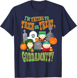 South Park Trick or Treat Crew T-Shirt - T-Shirt | Navy