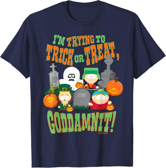 South Park Trick or Treat Crew T-Shirt - T-Shirt | Navy