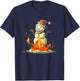 Funny burning Snowman Outfit for Adults and Kids T-Shirt - T-Shirt | Navy