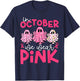 Breast Cancer Awareness Halloween In October We Wear Pink T-Shirt - T-Shirt | Navy