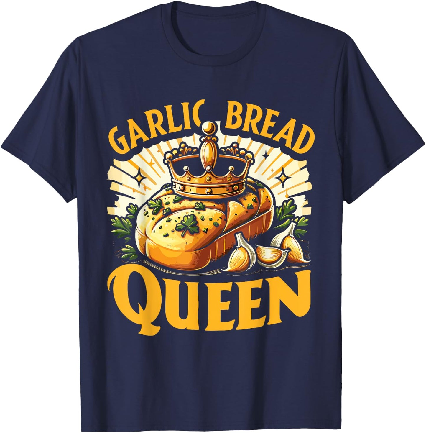 Garlic Bread Food Lover T-Shirt - T-Shirt | Navy