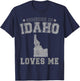 Someone In Idaho Loves Me Heart Vintage State T-Shirt - T-Shirt | Navy