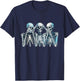 Speak Hear See No Evil Skeleton Three Wise Skeletons T-Shirt - T-Shirt | Navy