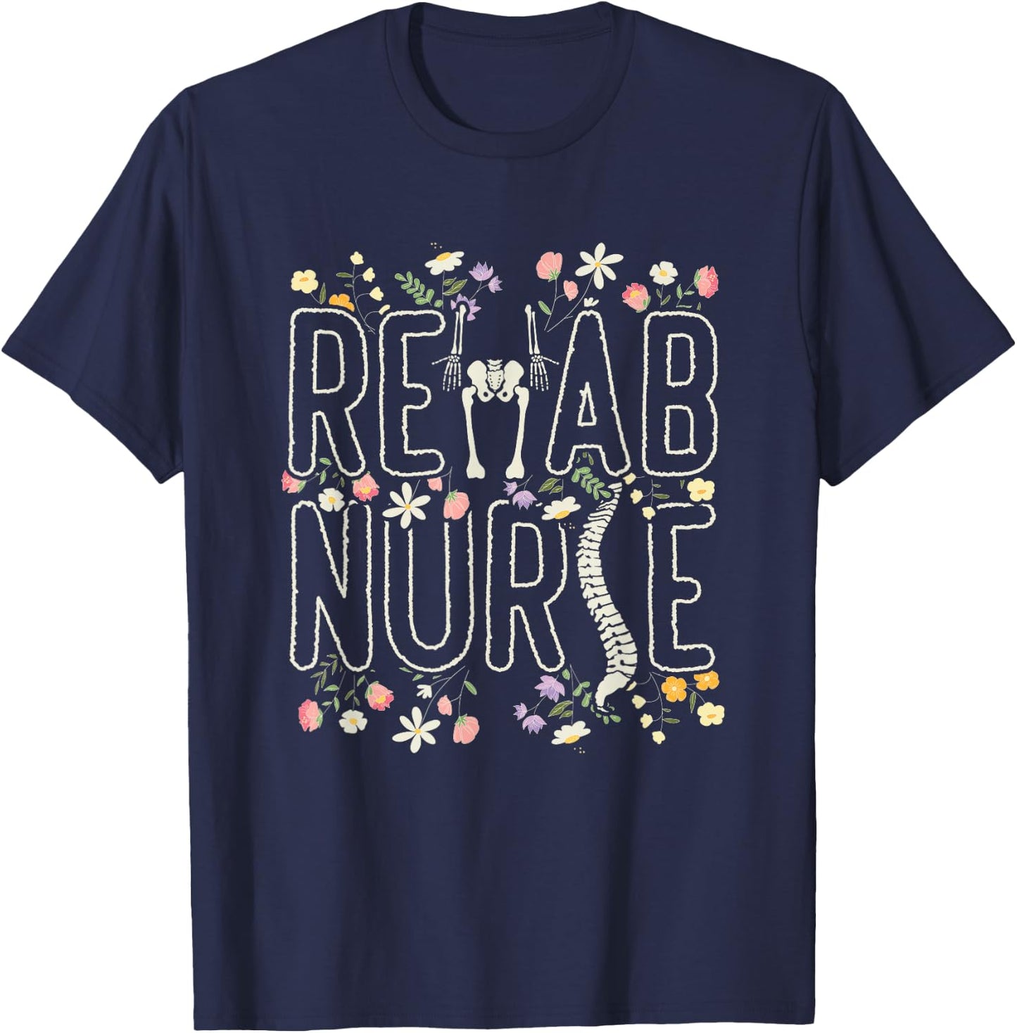 Rehab Technician Rehab Nurse T-Shirt - T-Shirt | Navy