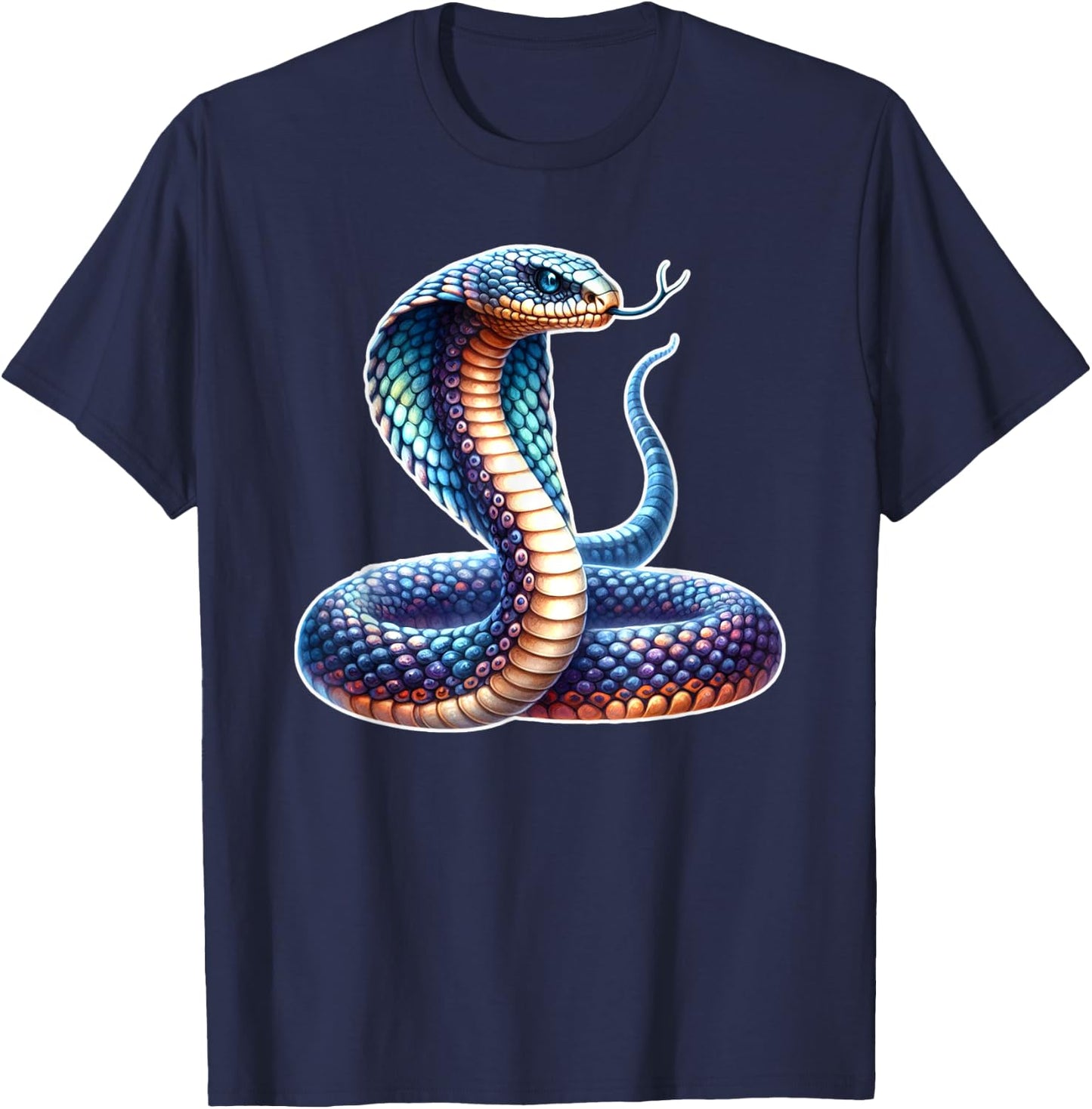 Cobra Snake Serpent x King Cobra T-Shirt - T-Shirt | Navy