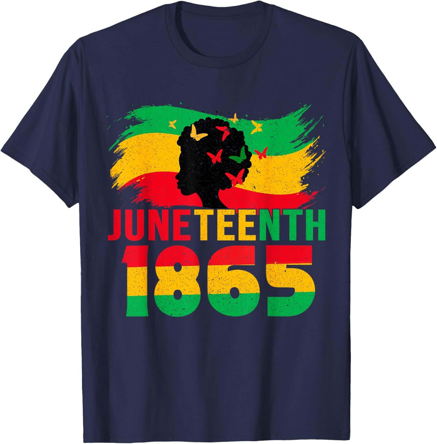 Juneteenth 1865 Celebrate Freedom Juneteenth Black Women T-Shirt - T-Shirt | Navy