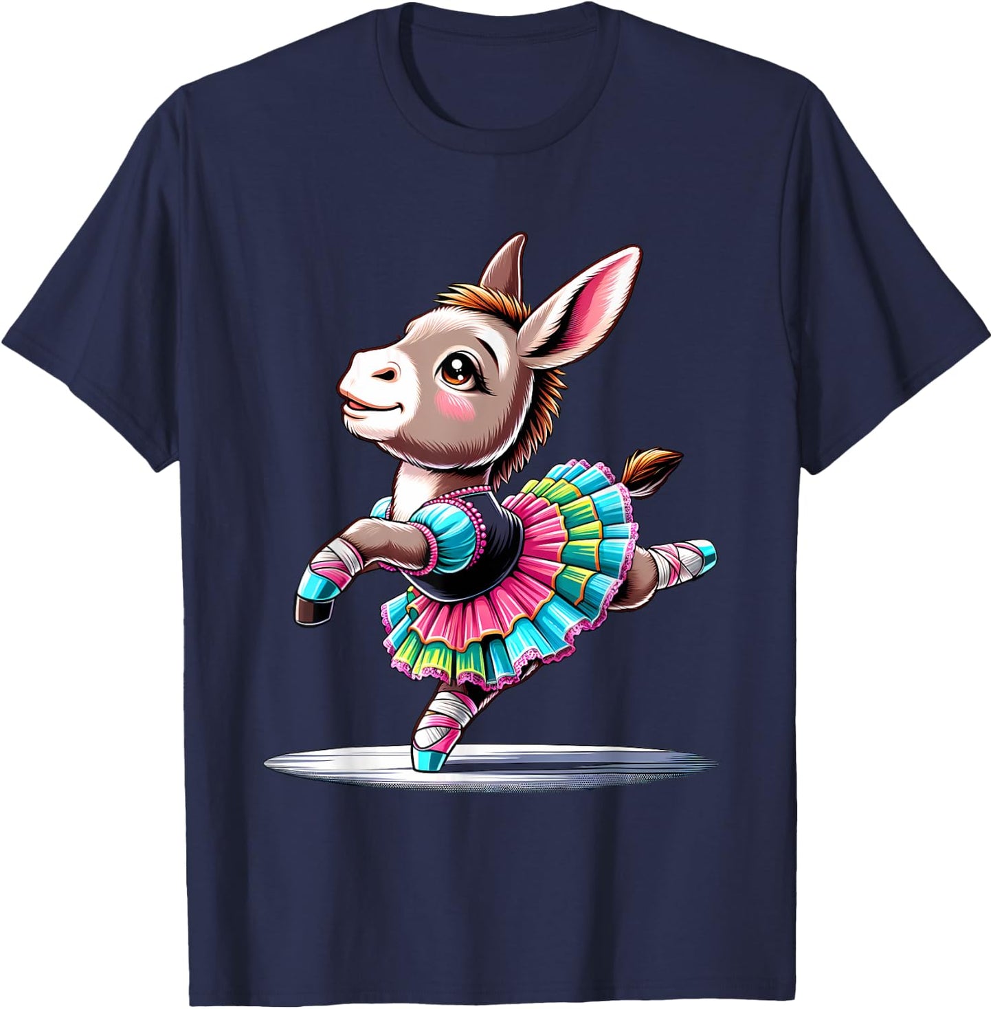 Ballerina Donkey Dancing T-Shirt - T-Shirt | Navy