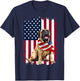 English Mastiff American Flag 4th of July English Mastiff T-Shirt - T-Shirt | Navy