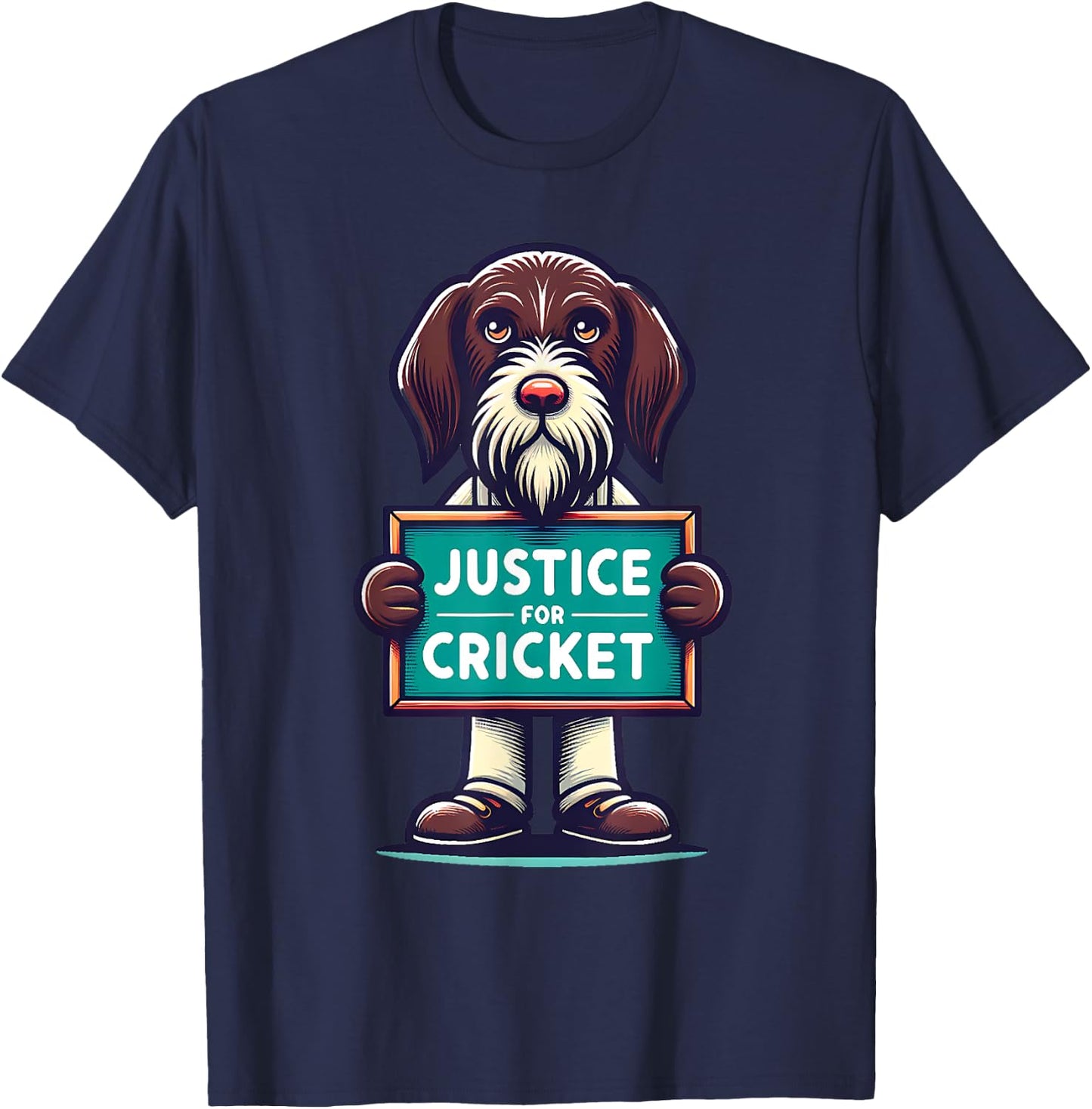 Justice for Cricket, Hunting Dog Lover, American Elections T-Shirt - T-Shirt | Navy