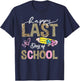 Happy Last Day Of School Leopard Teacher Student Kids Girls T-Shirt - T-Shirt | Navy