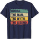 Bubba The Man The Myth The Legend - Retro Gift Bubba T-Shirt - T-Shirt | Navy