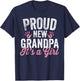 Proud New Grandpa It's A Girl Father Soon To Be Dad T-Shirt - T-Shirt | Navy