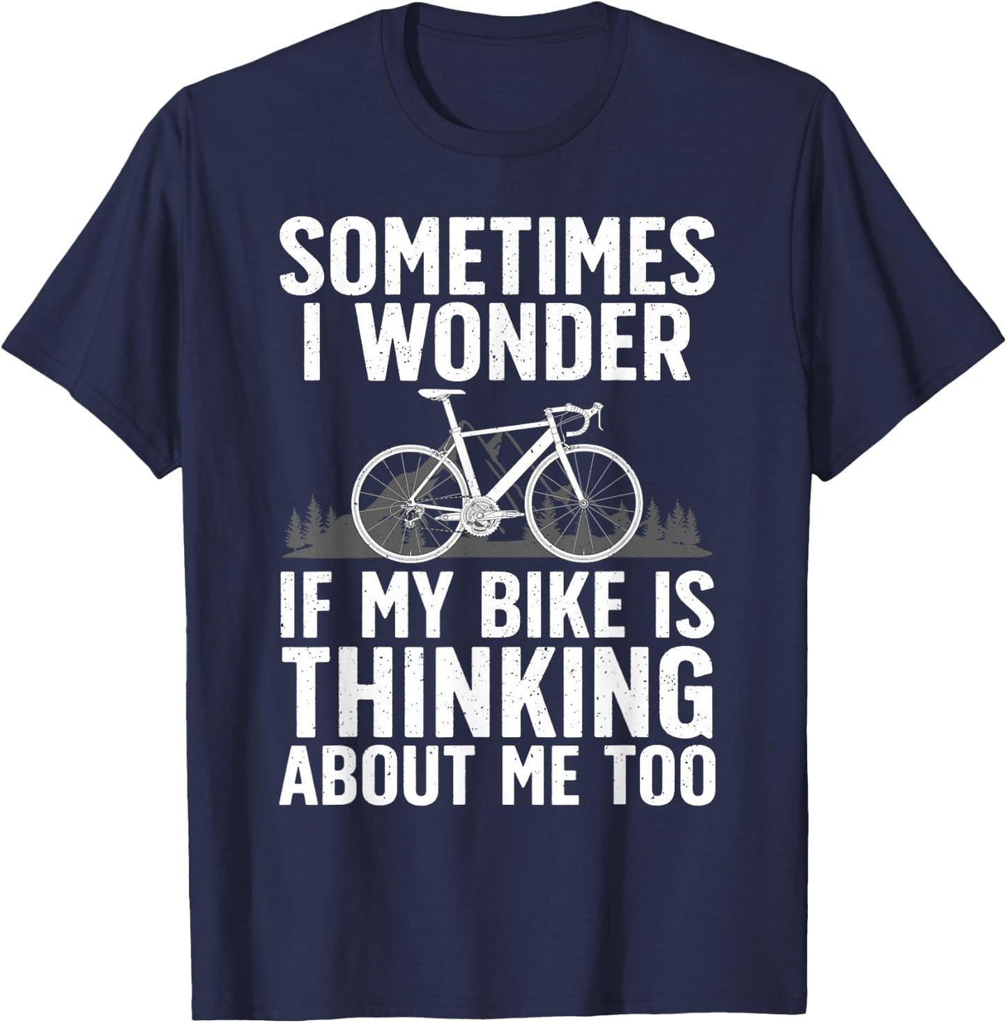Funny Cycling Art Women Kids Bike Rider Track Racing T-Shirt - T-Shirt | Navy