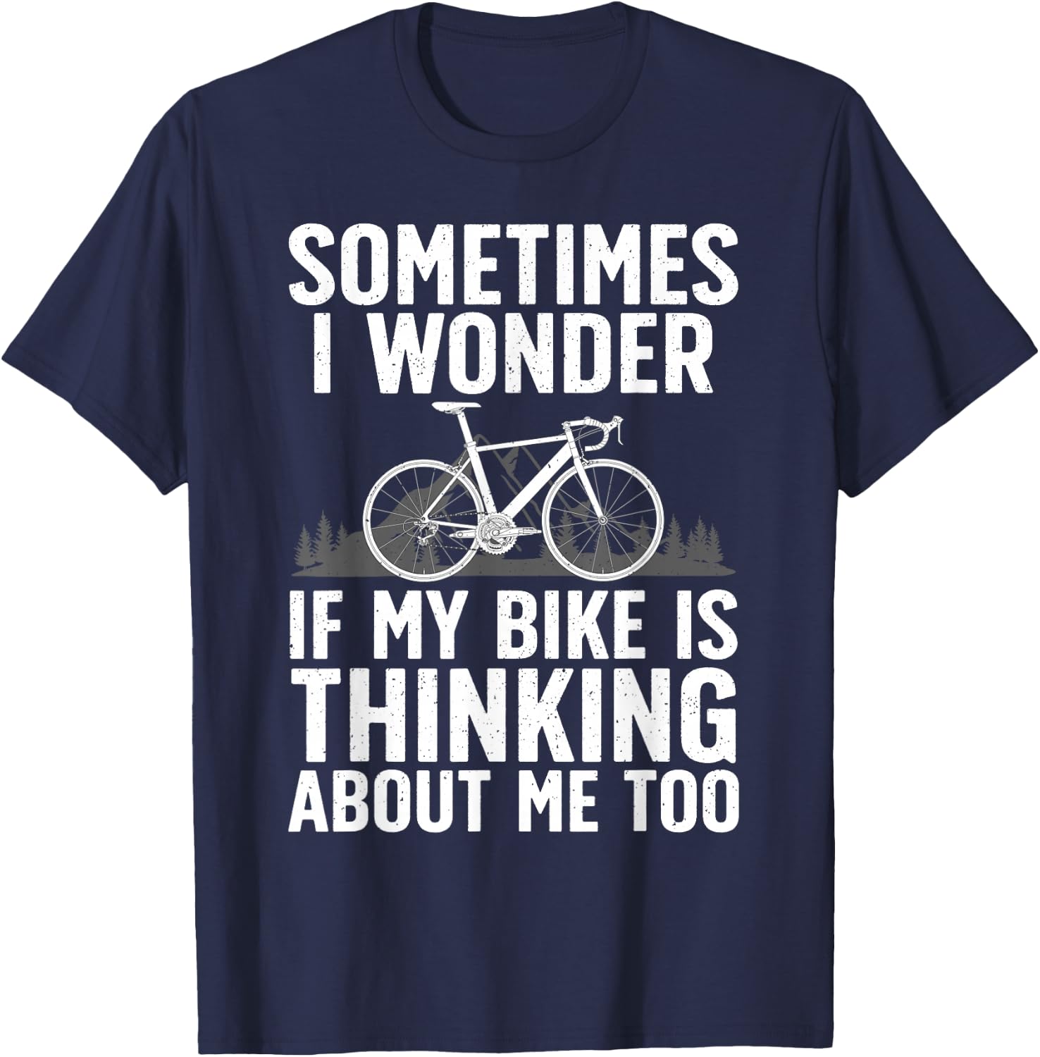 Funny Cycling Art Women Kids Bike Rider Track Racing T-Shirt - T-Shirt | Navy